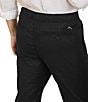 Color:Black - Image 3 - Beach Flat Front Linen Button-Front Stretch Pants