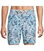 Tommy Bahama Big & Tall Baja Frond Escape 10#double; Inseam and 11#double; Inseam Boardshorts, Color:Vacation Blue - Image 1