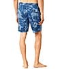 Color:Dark Blue Muse - Image 2 - Big & Tall Baja Santiago Palms 10#double; and 11#double; Inseam Board Shorts