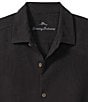 Color:Black - Image 2 - Big & Tall Bali Border Silk Short Sleeve Woven Shirt