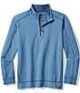 Tommy Bahama Big & Tall Ben And Terry Half Zip Pullover, Color:Stellar Shire - Image 1