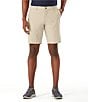 Color:Stone Khaki - Image 1 - Big & Tall Flat Front Chip Shot 10#double; & 11#double; Inseam Shorts