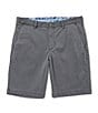 Color:Fog Grey - Image 1 - Big & Tall Flat-Front Straight-Fit Stretch Sateen 10#double; and 13#double; Inseam Boracay Shorts
