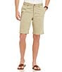 Color:Khaki - Image 1 - Big & Tall Flat-Front Straight-Fit Stretch Sateen 10#double; and 13#double; Inseam Boracay Shorts