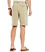 Color:Khaki - Image 2 - Big & Tall Flat-Front Straight Fit Stretch Sateen 10#double; And 11#double; Inseam Boracay Shorts