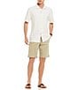 Color:Khaki - Image 3 - Big & Tall Flat-Front Straight Fit Stretch Sateen 10#double; And 11#double; Inseam Boracay Shorts