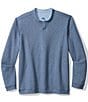 Tommy Bahama Big & Tall Flipview Abaco Pullover, Color:Blue Muscari Heather - Image 2
