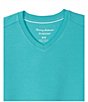 Color:Bermuda Seas - Image 2 - Big & Tall IslandZone Coastal Crest Short Sleeve V-Neck Tee