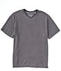 Tommy Bahama Big & Tall IslandZone Coastal Crest Short Sleeve V-Neck T-Shirt, Color:Black - Image 1
