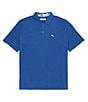 Color:Cobalt Haze - Image 1 - Big & Tall IslandZone Flores Gardens 5 O' Clock Short Sleeve Polo Shirt