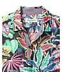 Color:Island Navy - Image 2 - Big & Tall IslandZone Mojito Bay Jungle Tropics Short Sleeve Woven Shirt