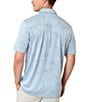 Color:Silvery Blue - Image 2 - Big & Tall IslandZone Palm Coast Palmera Short Sleeve Polo Shirt