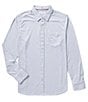 Color:Dockside Blue - Image 1 - Big & Tall IslandZone San Lucio Houndstooth Long Sleeve Woven Shirt
