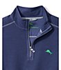 Tommy Bahama Big & Tall Montego Bay Half-Zip Pullover, Color:Island Navy - Image 2