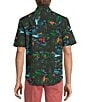 Tommy Bahama Big & Tall Neon Shores Short Sleeve Woven Shirt, Color:Black - Image 2