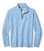 Tommy Bahama Big & Tall North Port Half-Zip Pullover, Color:Big Sky Blue Heather - Image 1