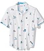 Tommy Bahama Big & Tall Nova Wave Pineapple Pete Stretch Short Sleeve Button Front Woven Shirt - Image 1