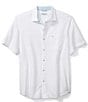Color:White - Image 1 - Big & Tall Nova Wave Short Sleeve Woven Shirt