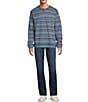 Tommy Bahama Big & Tall San Felipe Stripe Baja Abaco Pullover, Color:Coastline - Image 3