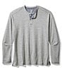 Color:Grey Heather - Image 1 - Big & Tall Shadow Bay Long Sleeve Henley Shirt