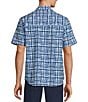 Color:Cobalt Craze - Image 2 - Big & Tall Short Sleeve Cost Washed Away Woven Shirt