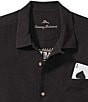 Color:Black - Image 3 - Big & Tall Slackin And Stackin Short Sleeve Woven Camp Shirt