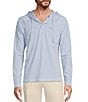 Tommy Bahama Big & Tall Starboard Stripe Long Sleeve Hoodie, Color:Cabo Blue - Image 1