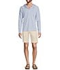 Tommy Bahama Big & Tall Starboard Stripe Long Sleeve Hoodie, Color:Cabo Blue - Image 3