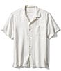 Color:Continental - Image 1 - Big & Tall Solid Tropic Isle Silk Short Sleeve Woven Shirt