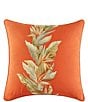 Color:Orange/Multi - Image 1 - Birds Of Paradise Cotton Canvas Square Decorative Pillow