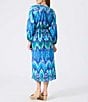 Color:Beaming Blue - Image 2 - Cala Azure Long Sleeve Button Front Swim Cover-Up Shirt Dress