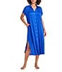 Tommy Bahama Calypso Button Front Duster Swim Cover-Up, Color:Beach Glass Blue - Image 1