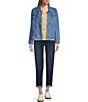 Tommy Bahama Chambray O'Lei Linen Blend Raw Edge Jacket, Color:Medium Indigo Wash - Image 3