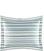 Color:Blue/Silver - Image 2 - Clearwater Cay Striped Seersucker Cotton Reversible Duvet Cover Mini Set