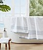 Tommy Bahama Cliff Side 3-Piece Cotton Bath Towel Set, Color:White/Steel Blue - Image 2