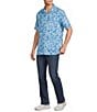 Tommy Bahama Coastal Ease Aqua Flora Short Sleeve Woven Camp Shirt - Image 3