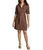 Tommy Bahama Coastal Twill Short Sleeve Button Front Shirt Dress - Image 1
