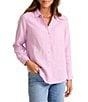 Tommy Bahama Coastalina Linen Relaxed Button Front Top, Color:Grape Mist - Image 1
