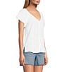 Tommy Bahama Coastalina Linen V-Neck Flutter Top, Color:White - Image 3