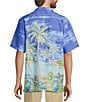 Color:Summer Aqua - Image 2 - Coconut Point Hidden Oasis Woven Shirt