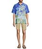 Color:Summer Aqua - Image 3 - Coconut Point Hidden Oasis Woven Shirt