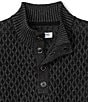 Tommy Bahama Cross Cable Button Neck Pullover, Color:Black - Image 2
