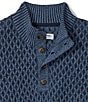 Tommy Bahama Cross Cable Button Neck Pullover, Color:Coastline - Image 2