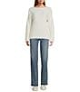 Tommy Bahama Crystal Sands Bateau Neck Long Sleeve Sequin Embellished Sweater, Color:Coconut - Image 3