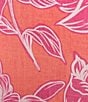 Tommy Bahama Darcy Paradiso Petals Stretch Jersey Round Neck Sleeveless UPF 30 Sun Protection Sheath Dress, Color:Dark Coral - Image 3