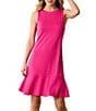 Tommy Bahama Darcy Solid Crew Neck Sleeveless Sheath Dress, Color:Glowing Azal - Image 3