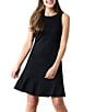 Tommy Bahama Darcy Solid Crew Neck Sleeveless Sheath Dress, Color:Black - Image 1