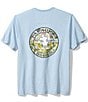 Color:Chambray Blue - Image 1 - Disney Big & Tall Paradise Bound Lux Short Sleeve T-Shirt