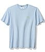 Color:Chambray Blue - Image 2 - Disney Big & Tall Paradise Bound Lux Short Sleeve T-Shirt