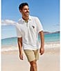 Color:Bright White - Image 3 - Disney Big & Tall Postcard To Paradise 5 O'Clock Short Sleeve Polo Shirt